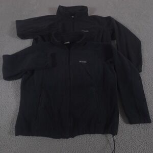 LOT OF 2 Columbia Jacket Womens 2X Black Benton Springs Full Zip Fleece Warm